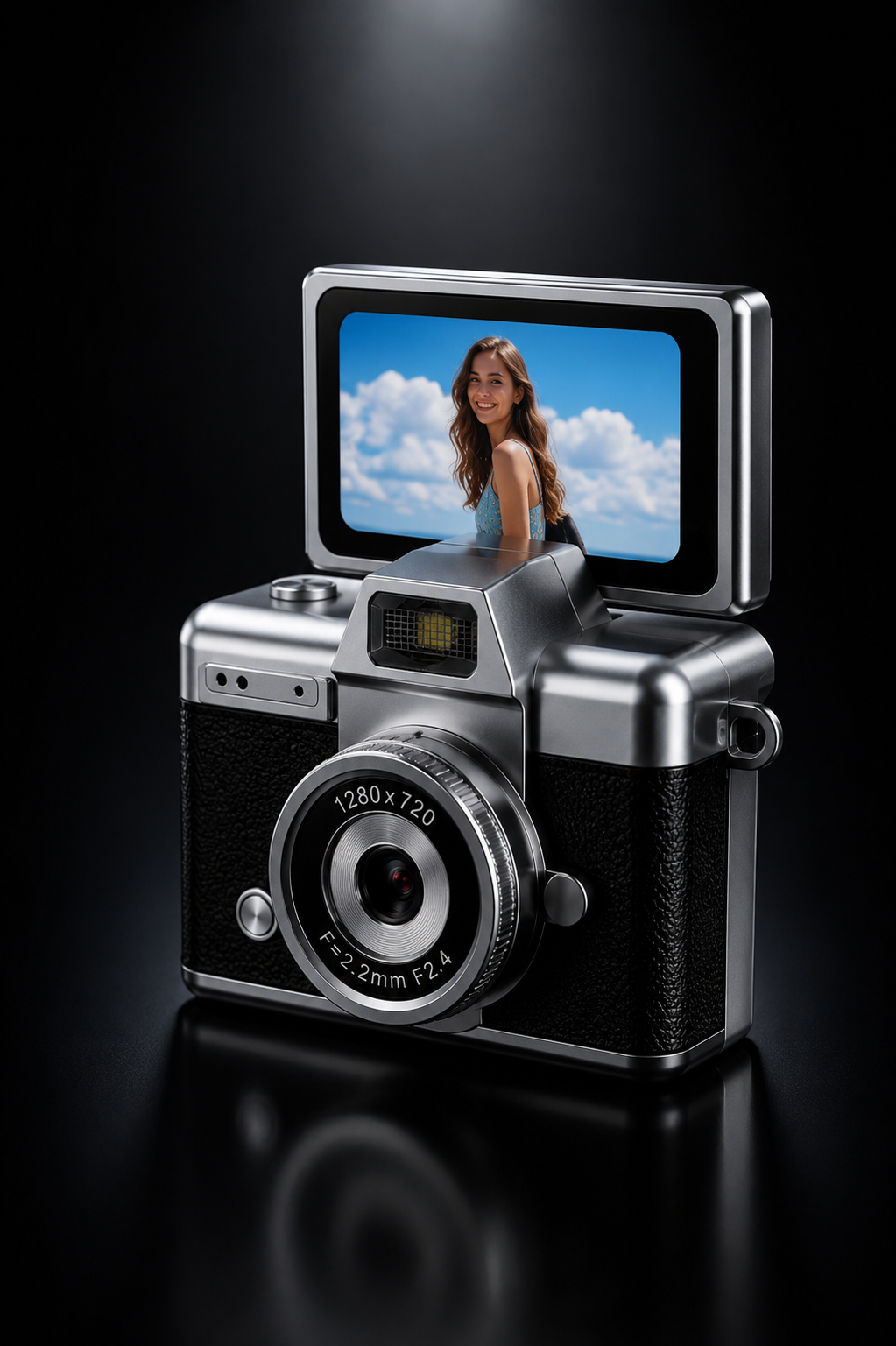 Fotocamera compatta retrò tascabile